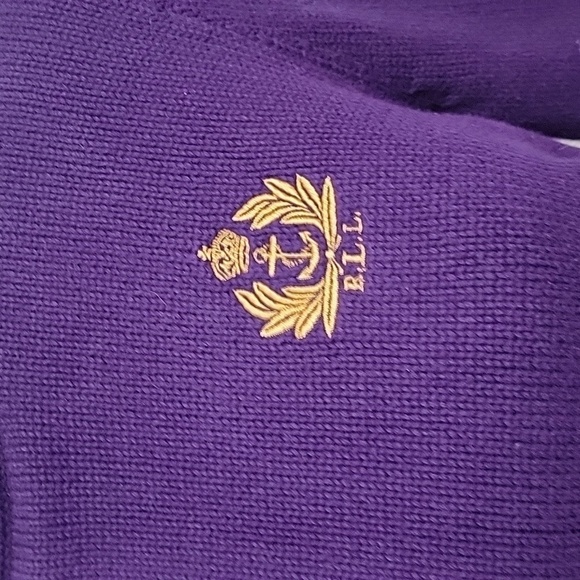 Lauren Ralph Lauren Purple Turtleneck Sweater, Size Unmarked - Picture 2 of 9